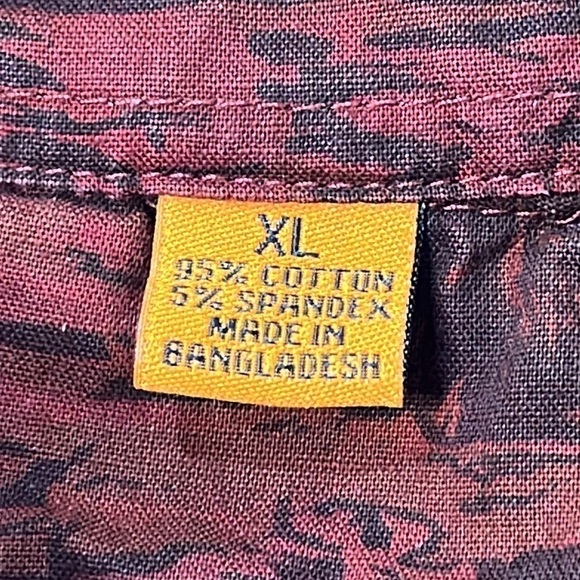 Tailor Vintage Men's XL Polo Shirt Short Sleeves Brick Red Maroon - Picture 4 of 13